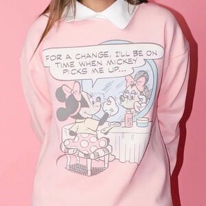 Cakeworthy- Pink Minnie Mouse Graphic Sweatshirt